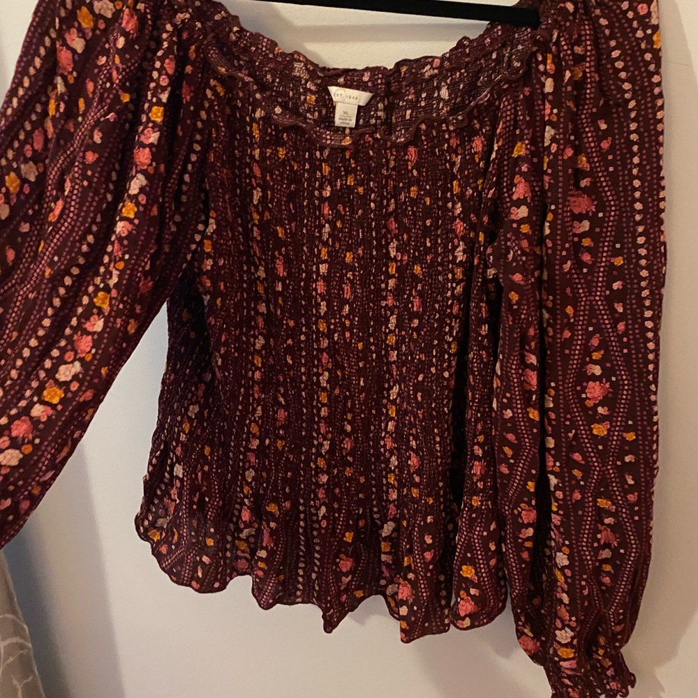 Cato bohemian style rayon blouse